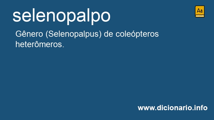 Significado de selenopalpo