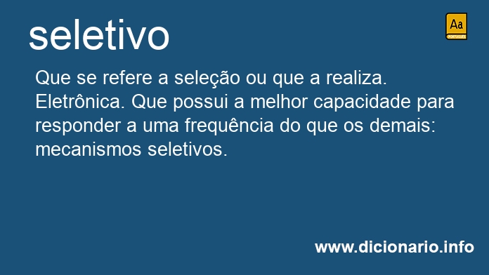Significado de seletivos