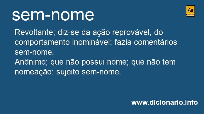 Significado de sem-nome