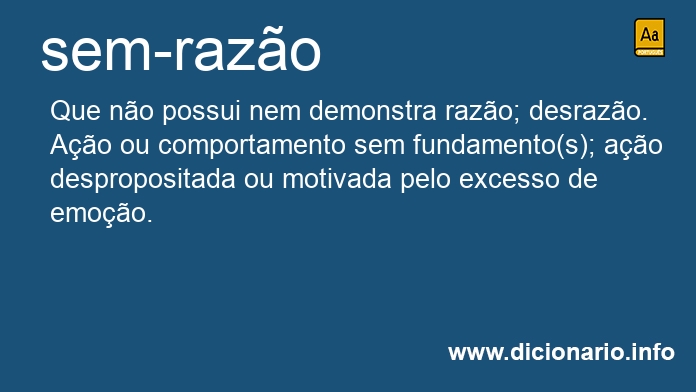 Significado de sem-razo