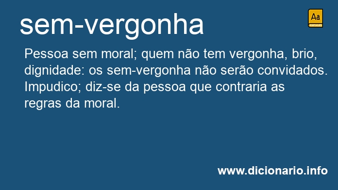 Significado de sem-vergonha