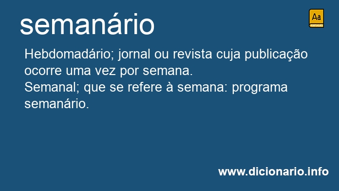 Significado de semanrio