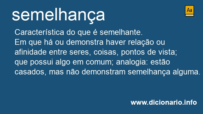 Significado de semelhanas