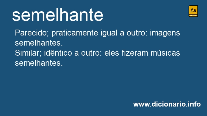 Significado de semelhantes