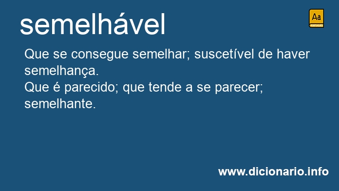 Significado de semelhvel