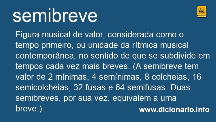 Significado de semibreve