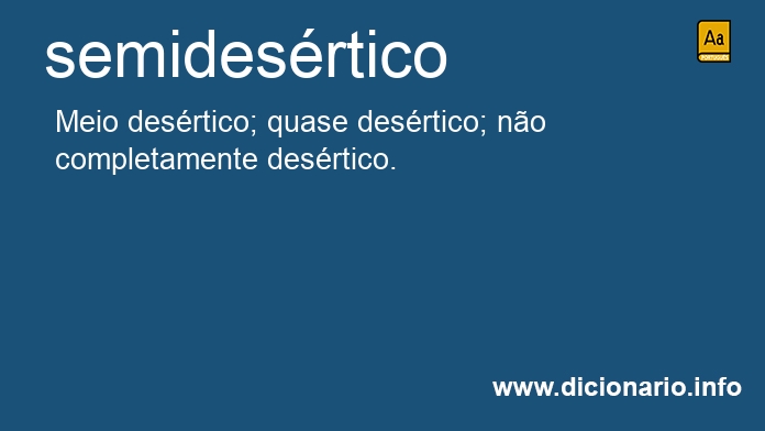 Significado de semidesrtico