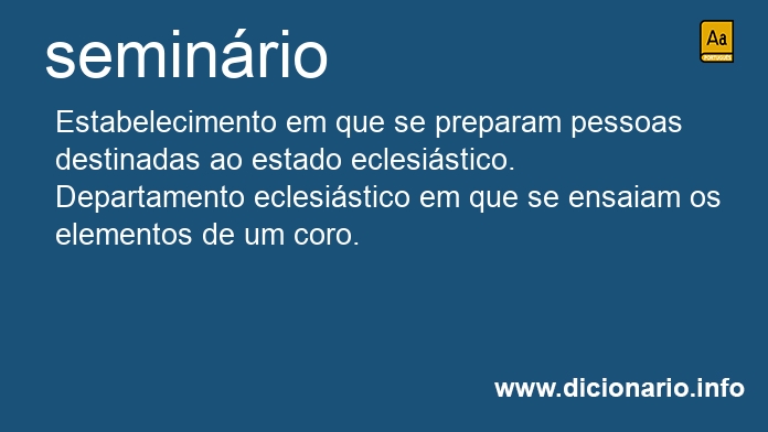 Significado de seminrio