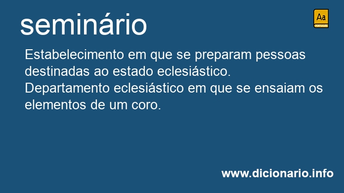 Significado de seminrio