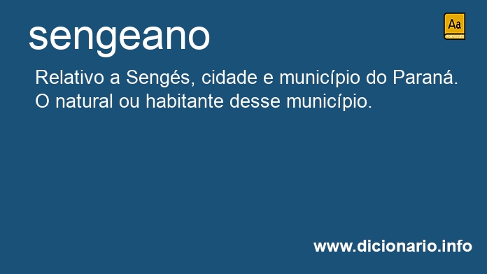 Significado de sengeano