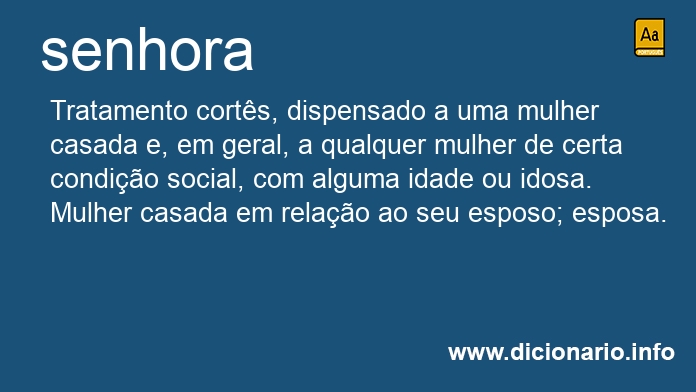 Significado de senhora