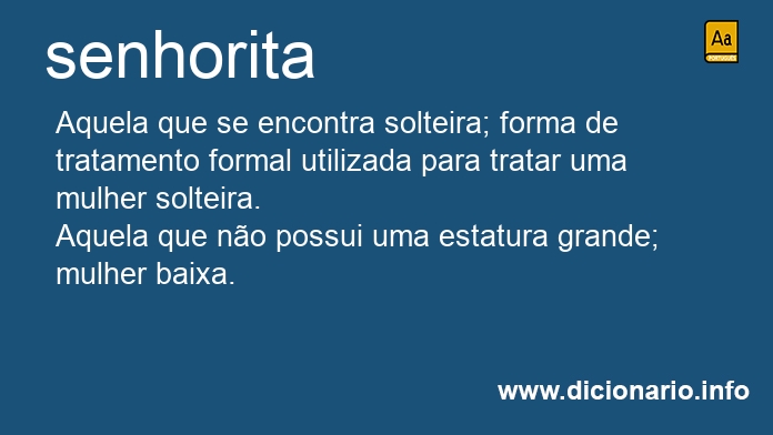 Significado de senhorita