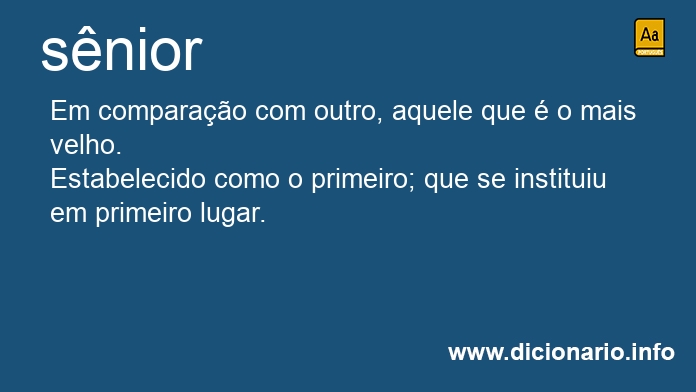 Significado de snior