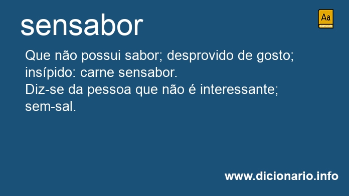 Significado de sensabor