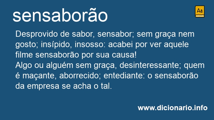 Significado de sensaboro