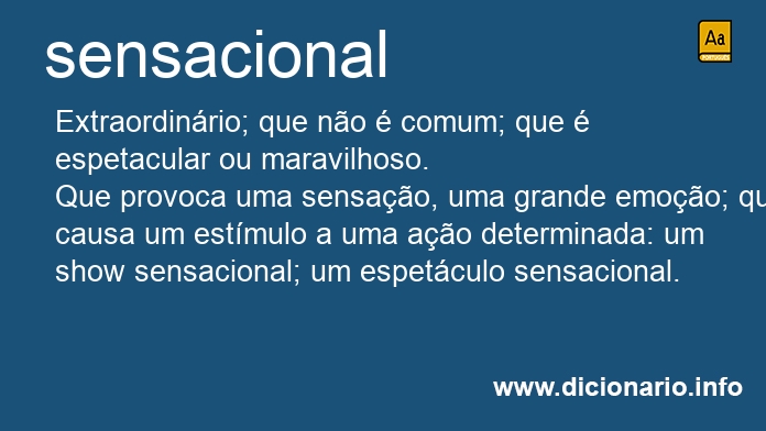 Significado de sensacional