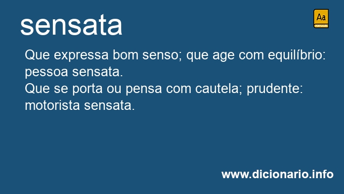 Significado de sensata