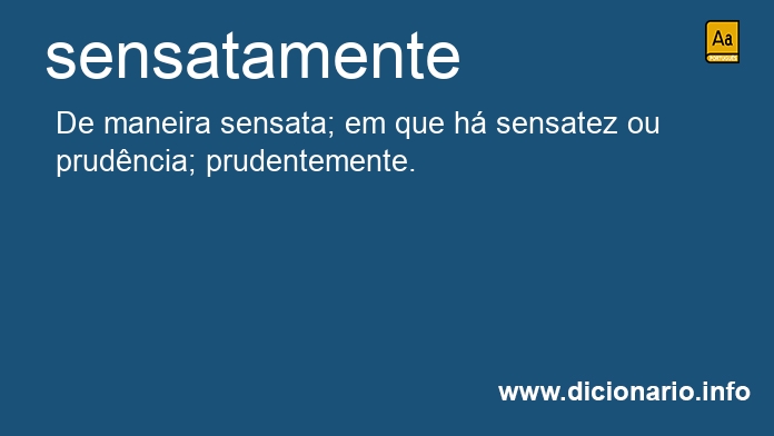 Significado de sensatamente