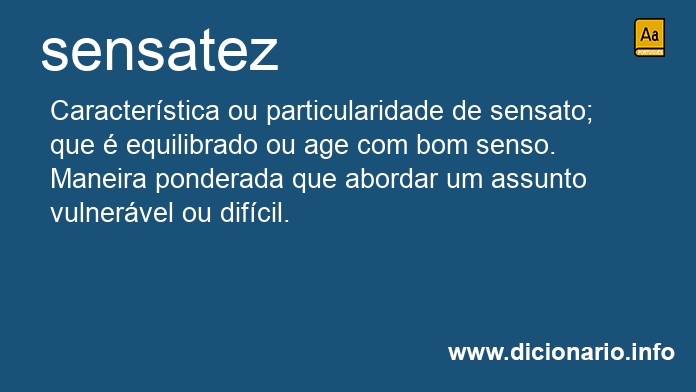 Significado de sensatez