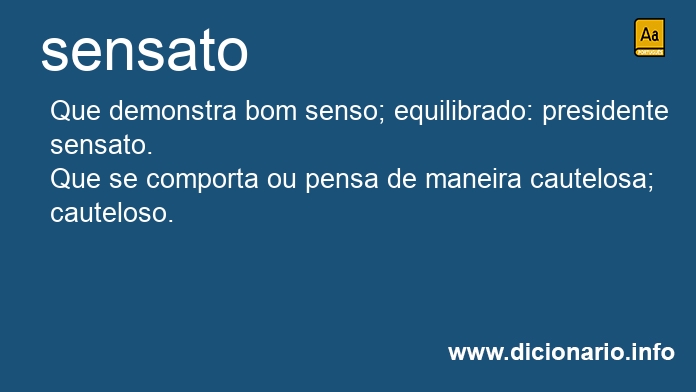 Significado de sensato