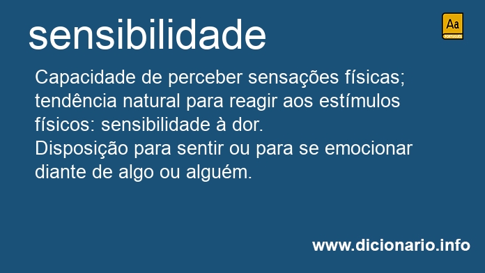 Significado de sensibilidades