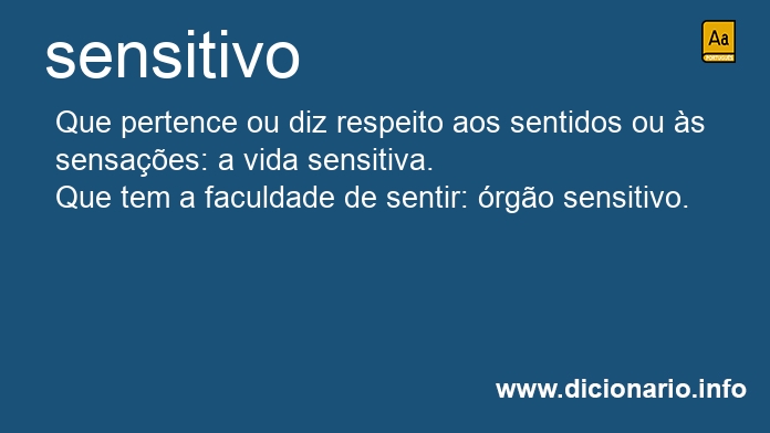 Significado de sensitivos