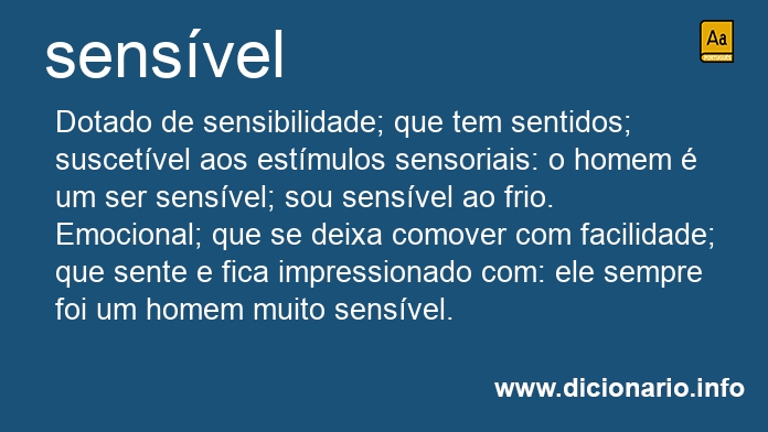 Significado de sensveis