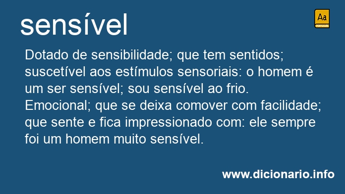 Significado de sensvel