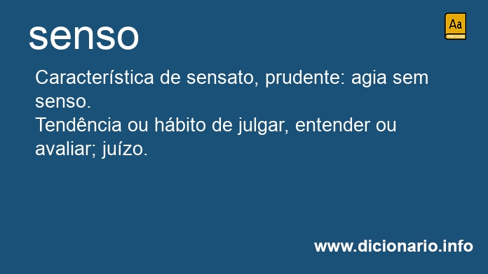 Significado de senso