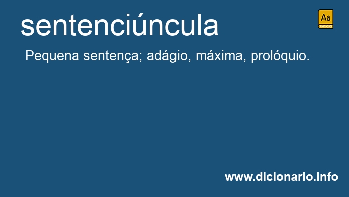 Significado de sentencincula