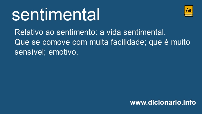 Significado de sentimental