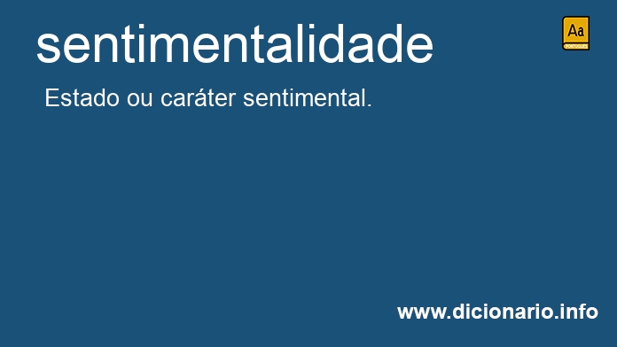 Significado de sentimentalidade