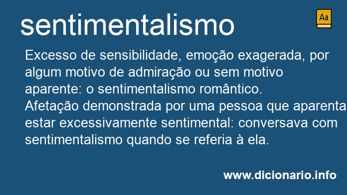 Significado de sentimentalismo