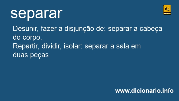 Significado de separar