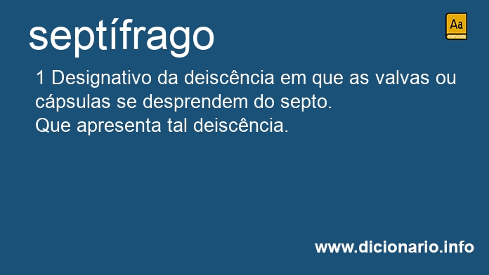 Significado de septfrago