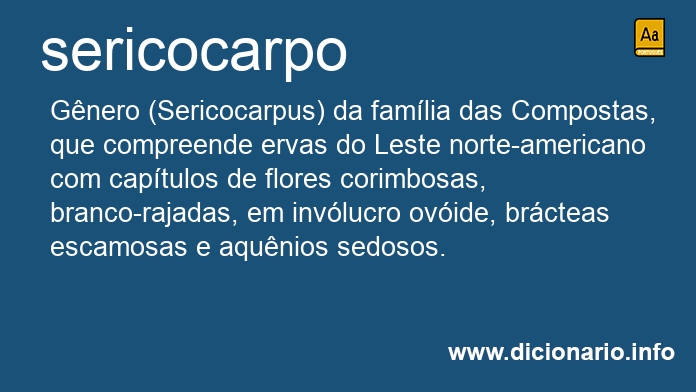 Significado de sericocarpo