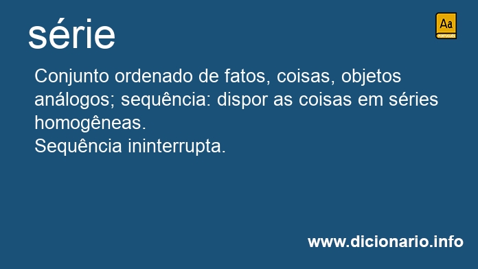 Significado de sries