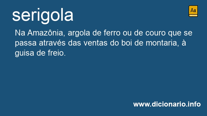 Significado de serigola