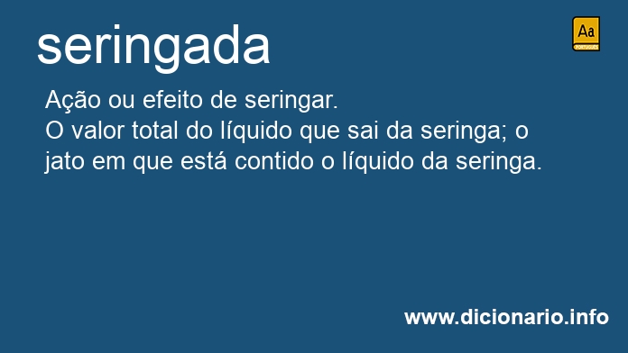 Significado de seringada
