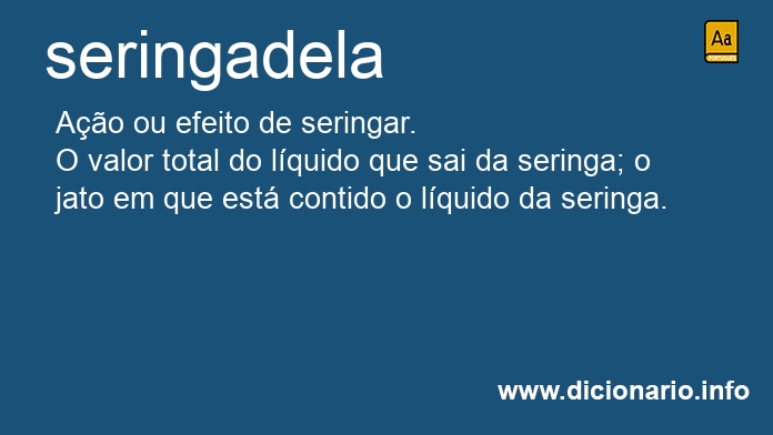 Significado de seringadela