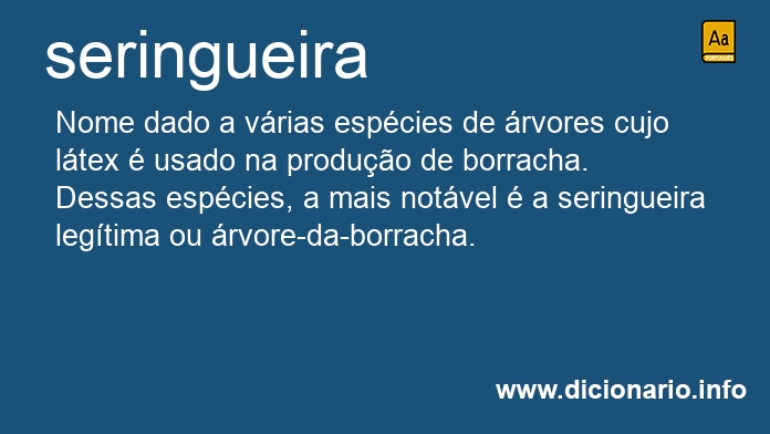 Significado de seringueira