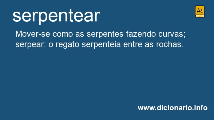 Significado de serpentear