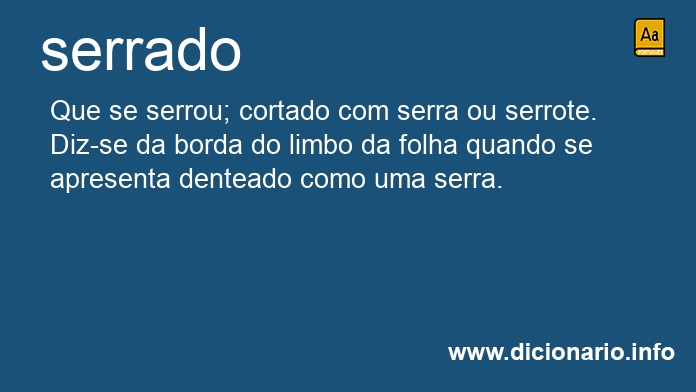 Significado de serrados