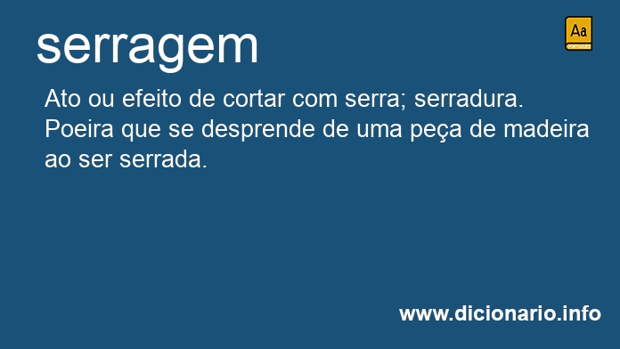 Significado de serragem