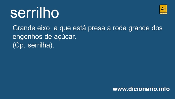 Significado de serrilho