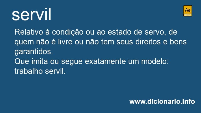 Significado de servil