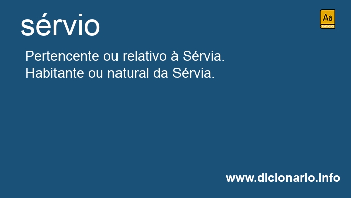 Significado de srvio