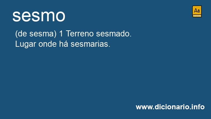 Significado de sesmo
