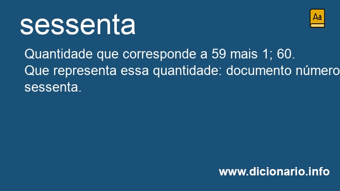 Significado de sessenta