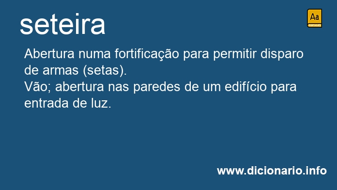 Significado de seteira